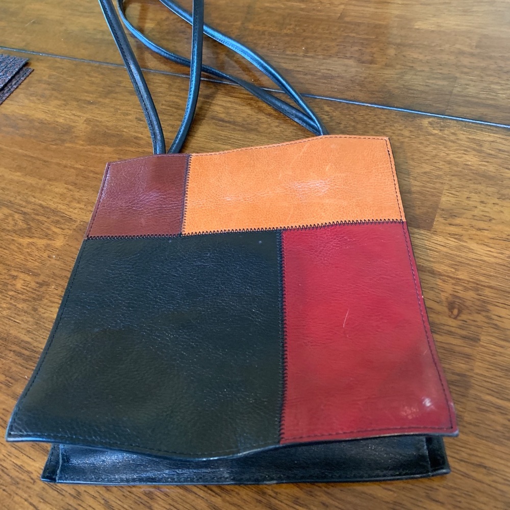 Multicolored leather purse